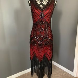 1920s flapper great gatsby party dress